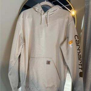 Carhartt Men's Cream Hoodie Sweater